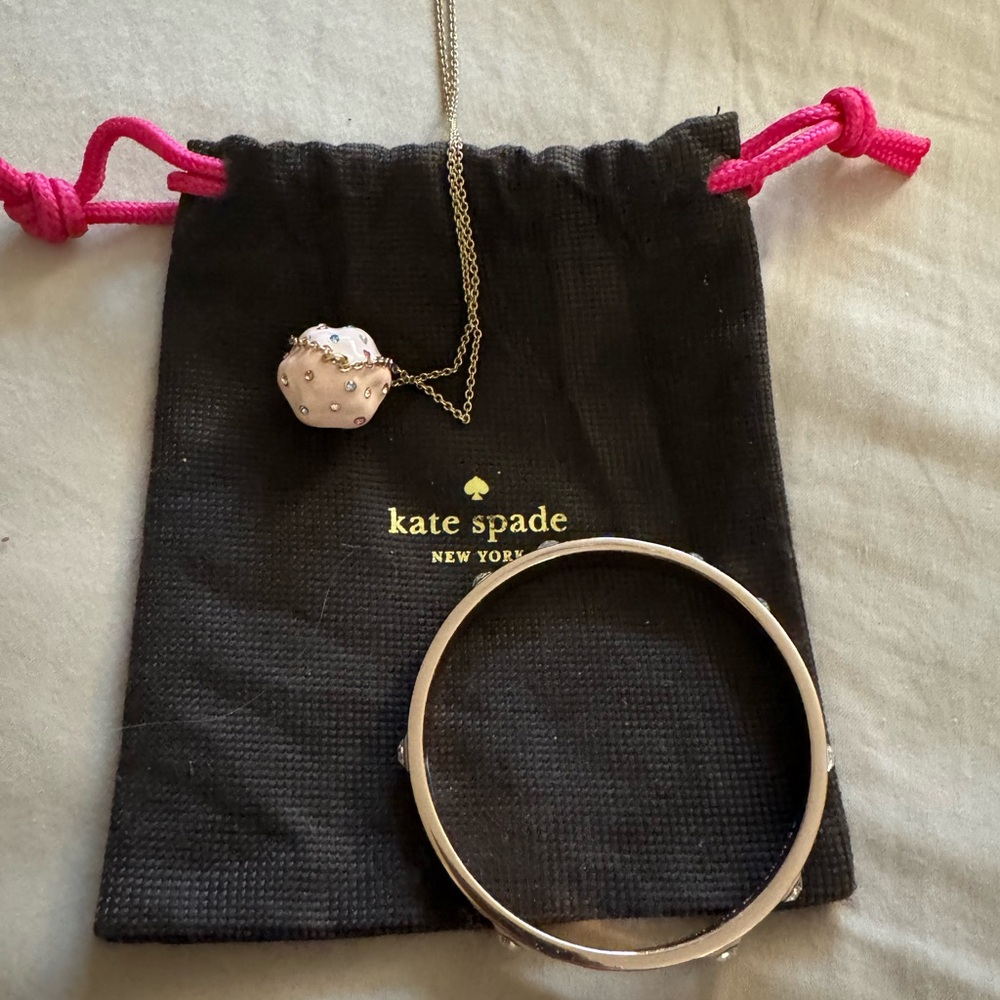 Kate Spade Silver Bangle and Necklace Set